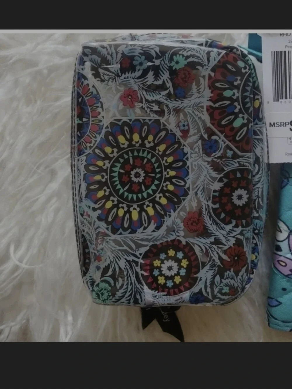 Vera Bradley RFID Blue Floral small billfold & Vera blad clear floral cosmetic